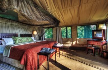 Luxury tent interior